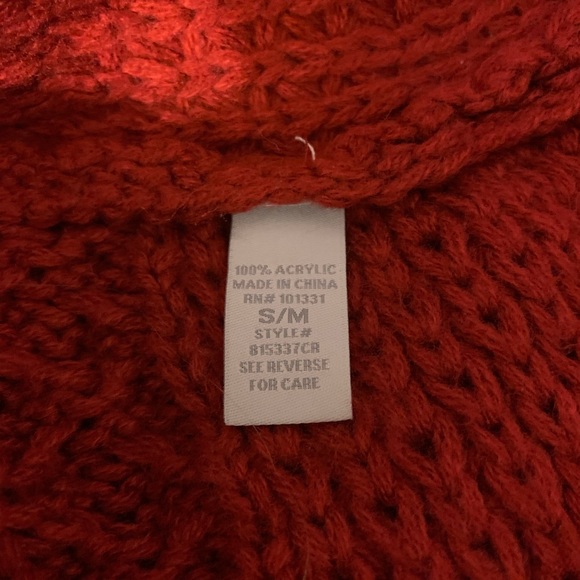 High Neck Fringe Hem Poncho Sweater - Picture 3 of 3